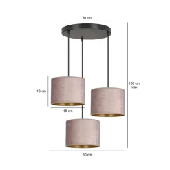 Emibig Kjøkkenbelysning Tak|Takpendler<Hilde rondell takpendel 3 lys - /Gullfarget