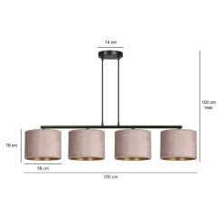Emibig Kjøkkenbelysning Tak|Takpendler<Hilde takpendel 4 lys - /Gullfarget