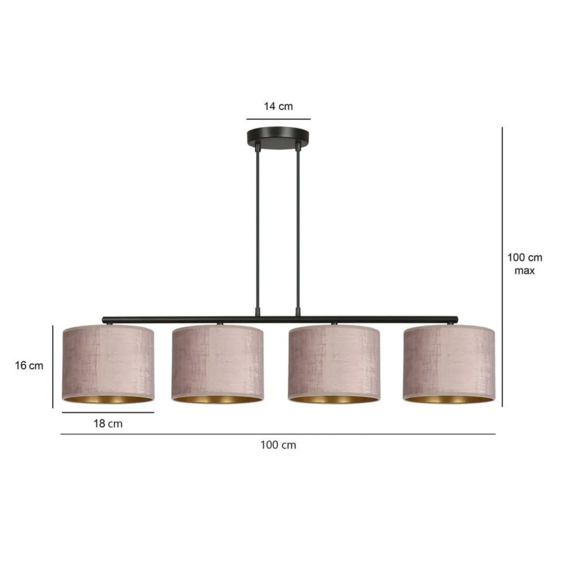 Emibig Kjøkkenbelysning Tak|Takpendler<Hilde takpendel 4 lys - /Gullfarget