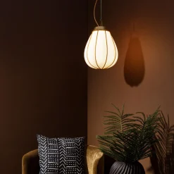 Örsjö Kjøkkenbelysning Tak|Takpendler<Hobo takpendel 22 cm - Rå messing/Hvit