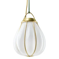 Örsjö Kjøkkenbelysning Tak|Takpendler<Hobo takpendel 28 cm - Rå messing/Hvit