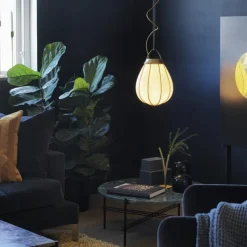 Örsjö Kjøkkenbelysning Tak|Takpendler<Hobo takpendel 28 cm - Rå messing/Hvit