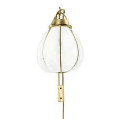 Örsjö Interiørlamper<Hobo vegglampe - Rå messing/Hvit