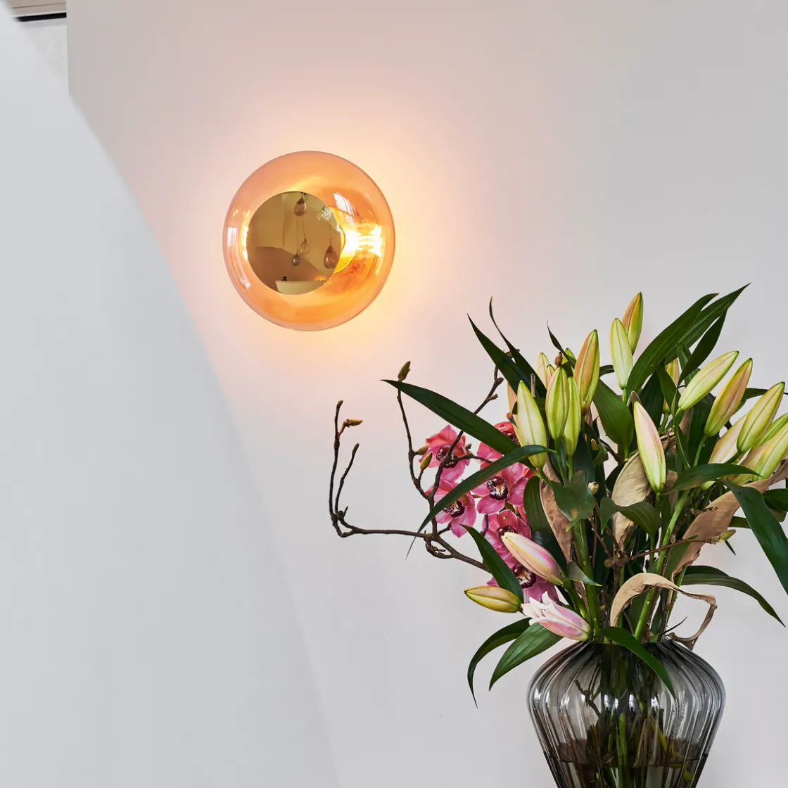 EBB & FLOW Kjøkkenbelysning Tak|Interiørlamper<Horizon taklampe/vegglampe S - Korall/Gull