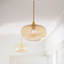 EBB & FLOW Kjøkkenbelysning Tak|Takpendler<Horizon takpendel 29 Golden Smoke/gull