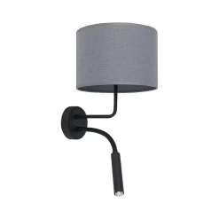 Nowodvorski Leselamper<Hotell vegglampe - Svart/Grå