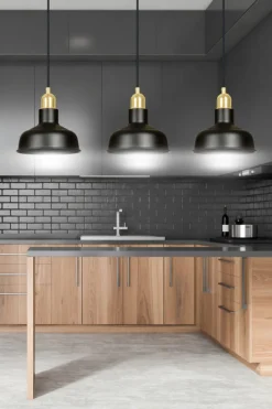 Emibig Kjøkkenbelysning Tak|Takpendler<Ibor trippel takpendel - Svart/Gullfarget