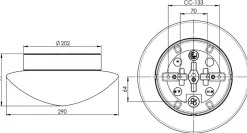 Ifø Electric Kjøkkenbelysning Tak|Taklamper / Takplafonder<Ifø Contrast Solhem taklampe IP44