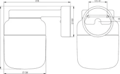 Ifø Electric Utelamper - Veggskjold / Plafond|Baderomsbelysning Vegg<Ifø Ohm 140/205 vegglampe IP44