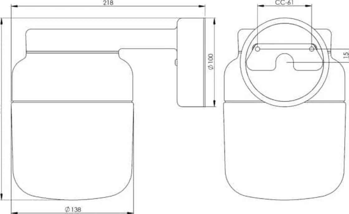 Ifø Electric Utelamper - Veggskjold / Plafond|Baderomsbelysning Vegg<Ifø Ohm 140/205 vegglampe IP44