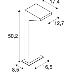 Slv Pullert<Iperi pullert 50 cm IP44 4,5W 4000 Kelvin