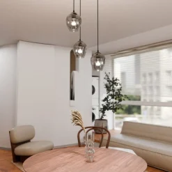 Emibig Kjøkkenbelysning Tak|Takpendler<Istar rondell takpendel 3 lys - Svart/Røykfarget