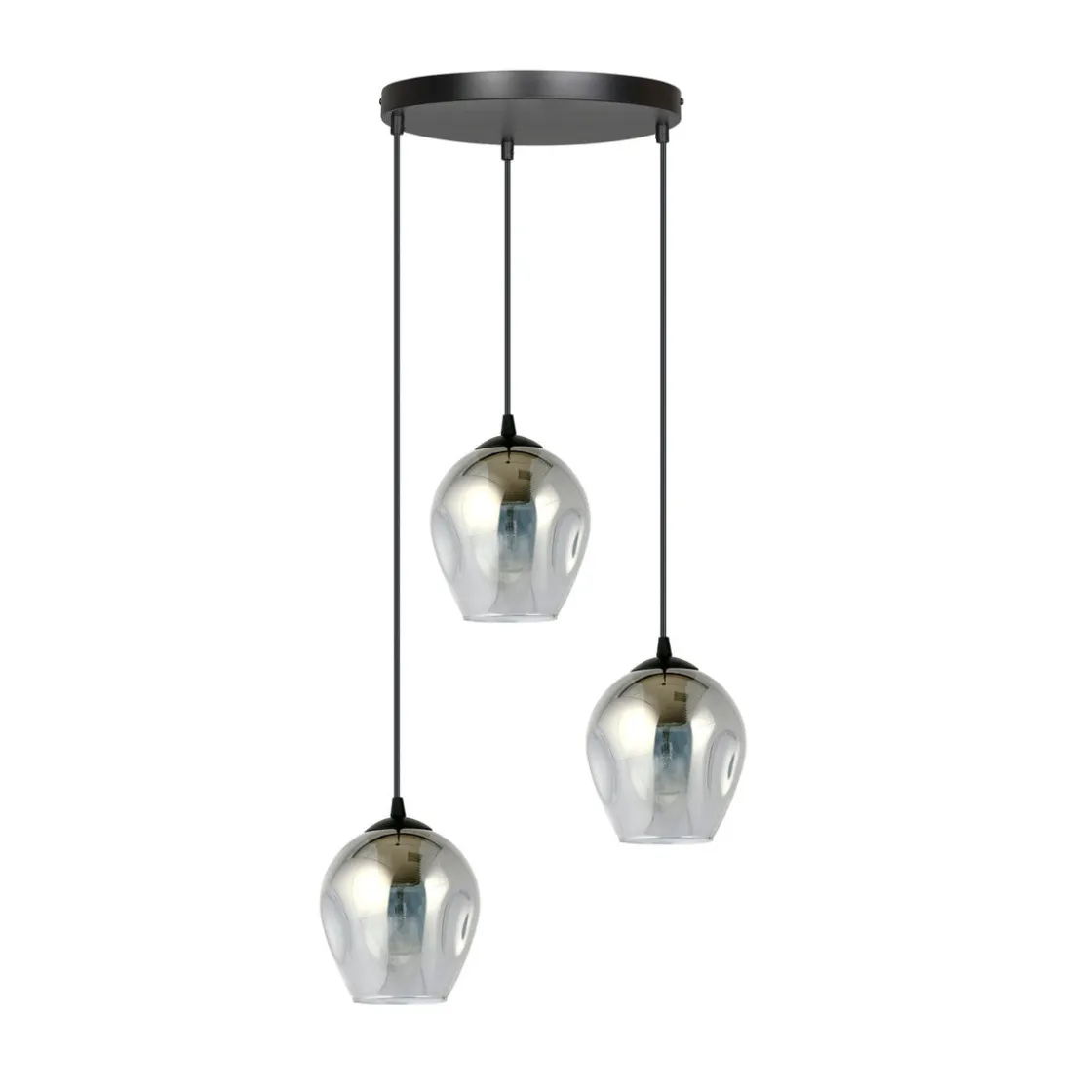 Emibig Kjøkkenbelysning Tak|Takpendler<Istar rondell takpendel 3 lys - Svart/Røykfarget