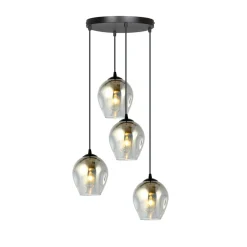 Emibig Kjøkkenbelysning Tak|Takpendler<Istar rondell takpendel 4 lys - Svart/Røykfarget