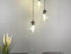 Emibig Kjøkkenbelysning Tak|Takpendler<Istar rondell takpendel 4 lys - Svart/Røykfarget