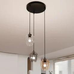 Emibig Kjøkkenbelysning Tak|Takpendler<Istar rondell takpendel 3 lys - Svart/Multifarget