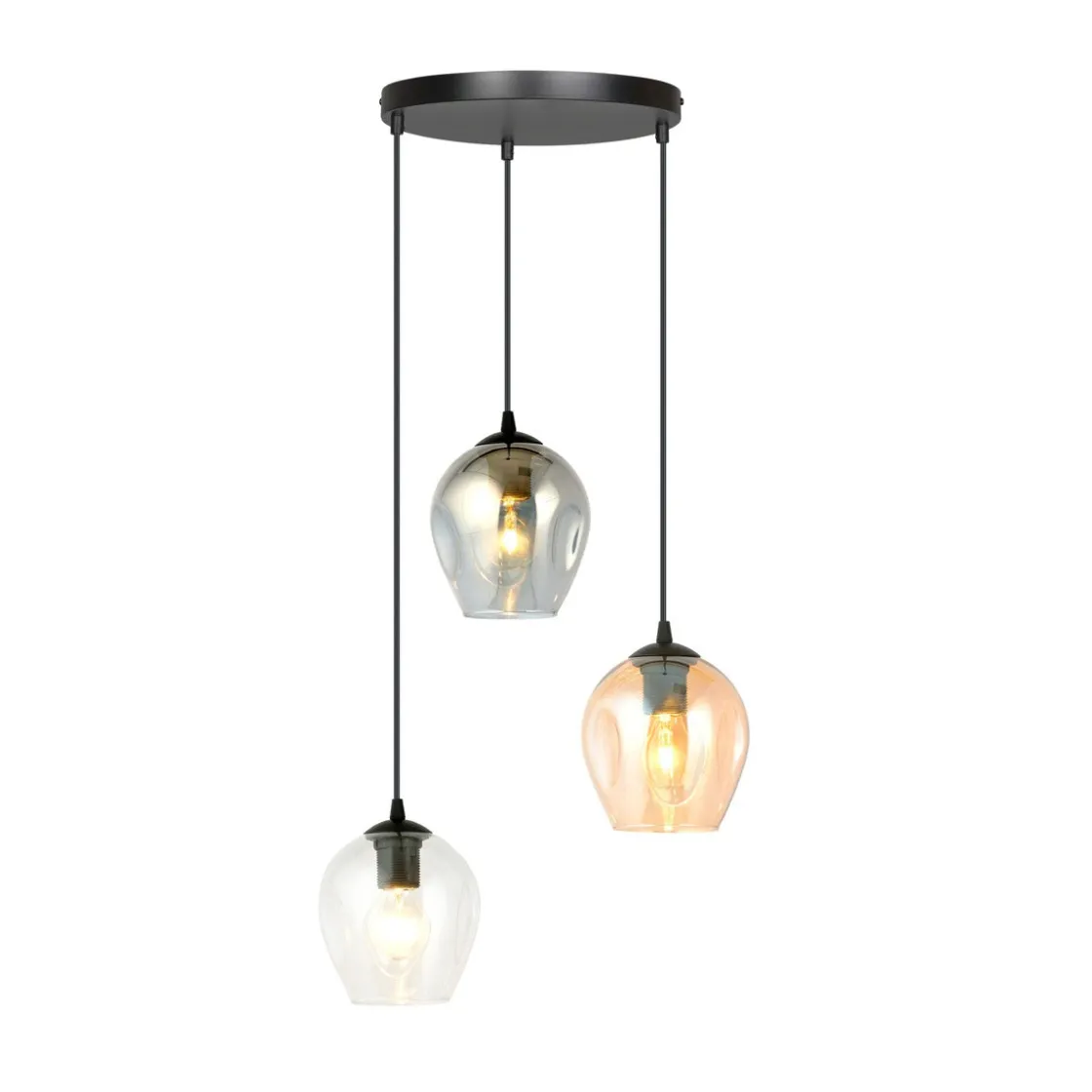 Emibig Kjøkkenbelysning Tak|Takpendler<Istar rondell takpendel 3 lys - Svart/Multifarget
