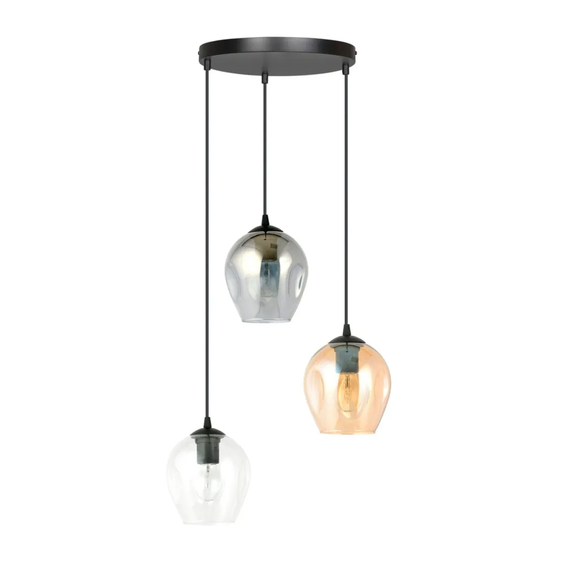 Emibig Kjøkkenbelysning Tak|Takpendler<Istar rondell takpendel 3 lys - Svart/Multifarget