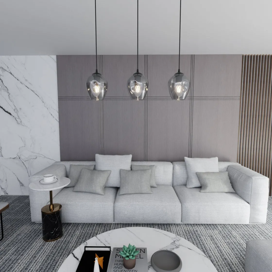 Emibig Kjøkkenbelysning Tak|Takpendler<Istar takpendel 3 lys - Svart/Røykfarget