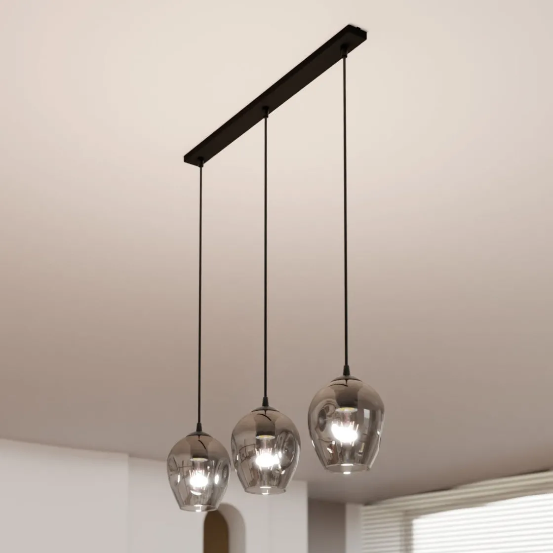 Emibig Kjøkkenbelysning Tak|Takpendler<Istar takpendel 3 lys - Svart/Røykfarget