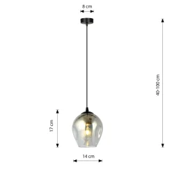 Emibig Kjøkkenbelysning Tak|Takpendler<Istar takpendel 1 lys - Svart/Røykfarget