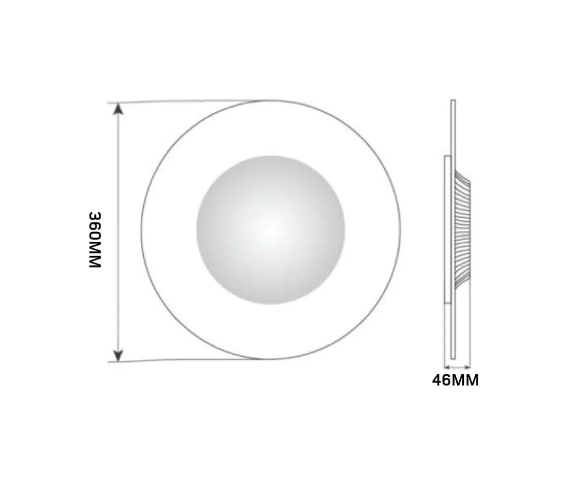 NorDesign Kjøkkenbelysning Tak|Taklamper / Takplafonder<Jade vegg/taklampe 18W dimbar - Hvit