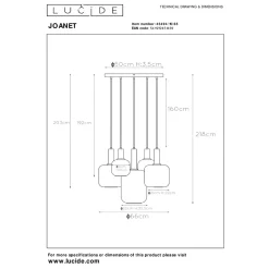 Lucide Kjøkkenbelysning Tak|Takpendler<Joanet takpendel rondell 5 lys