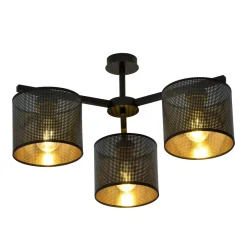 Emibig Kjøkkenbelysning Tak|Taklamper / Takplafonder<Jordan taklampe 55 cm 3-lys - Svart/Gullfarget