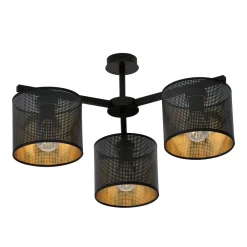 Emibig Kjøkkenbelysning Tak|Taklamper / Takplafonder<Jordan taklampe 55 cm 3-lys - Svart/Gullfarget