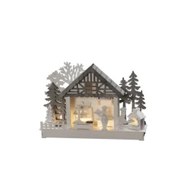 Konstsmide Juledekorasjon|Julebyer<Juleby med baker - /grå