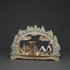 Konstsmide Juledekorasjon|Julebyer<Juleby-silhuett i tre