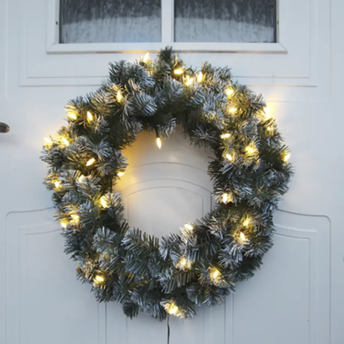 Star Trading Julekranser Ute|Juledekorasjoner<Julekrans med lys Edmonton 50 cm 30-lys -