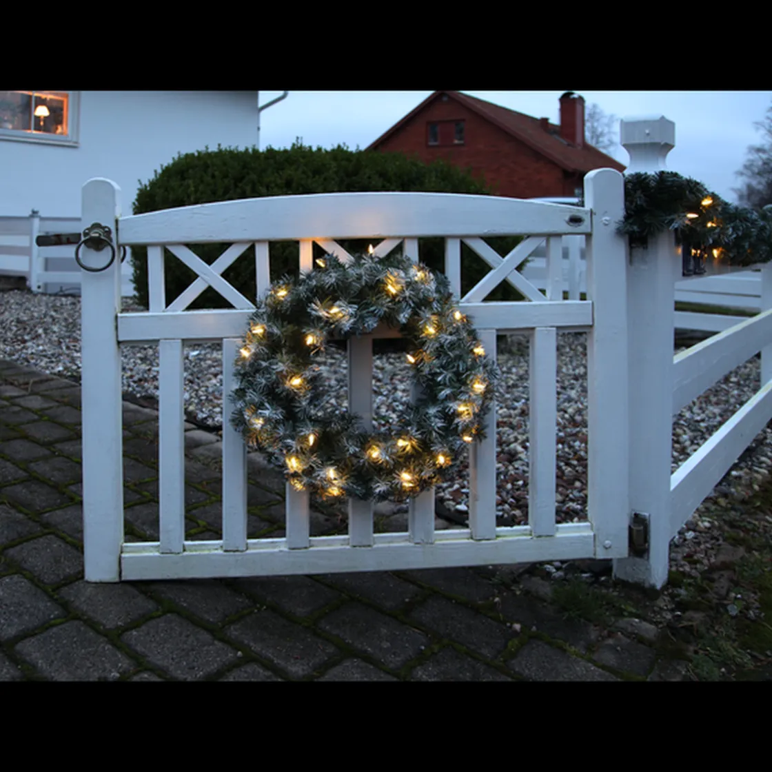 Star Trading Julekranser Ute|Juledekorasjoner<Julekrans med lys Edmonton 50 cm 30-lys -