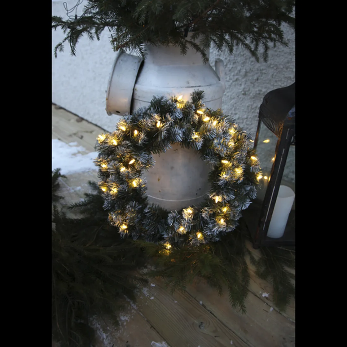 Star Trading Julekranser Ute|Juledekorasjoner<Julekrans med lys Edmonton 50 cm 30-lys -