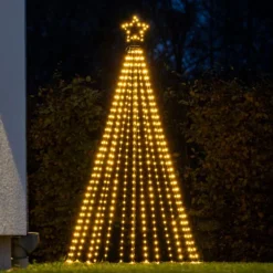 Konstsmide Juledekorasjoner<Juletre 180 cm i metall med toppstjerne og lys IP44 - Utendørs