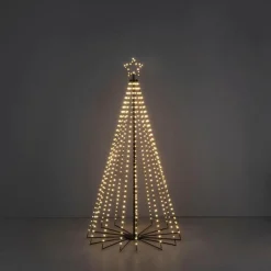 Konstsmide Juledekorasjoner<Juletre 180 cm i metall med toppstjerne og lys IP44 - Utendørs