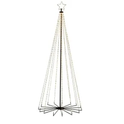 Konstsmide Juledekorasjoner<Juletre 240 cm i metall med toppstjerne og lys IP44 - Utendørs