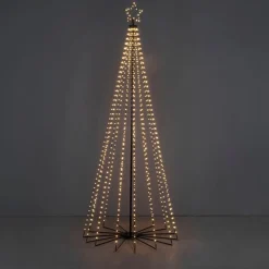 Konstsmide Juledekorasjoner<Juletre 240 cm i metall med toppstjerne og lys IP44 - Utendørs