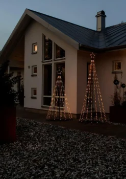 Konstsmide Juledekorasjoner<Juletre 240 cm i metall med toppstjerne og lys IP44 - Utendørs