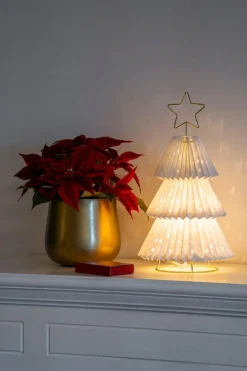 Konstsmide Juledekorasjon<Juletre i papp med messing stjerne 36 cm