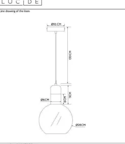 Lucide Kjøkkenbelysning Tak|Takpendler<Julius takpendel 28 cm - farget glass