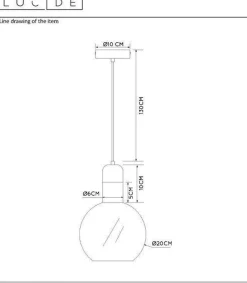 Lucide Kjøkkenbelysning Tak|Takpendler<Julius takpendel 20 cm - farget glass