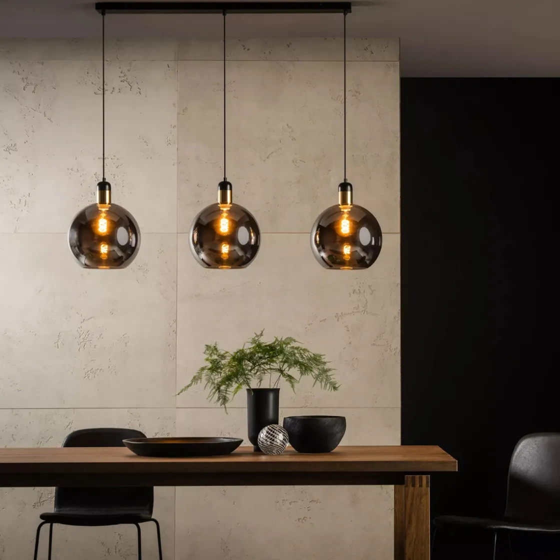 Lucide Kjøkkenbelysning Tak|Takpendler<Julius takpendel 3 lys skinne - farget glass