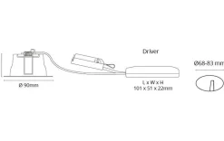 Sg Armaturen As Taklamper Ute|Utendørs Downlights<Junistar Lux isosafe 7W LED 2700K IP44