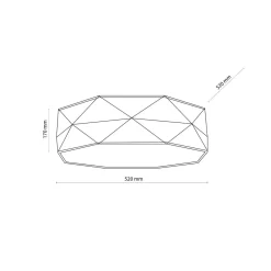 TK Lighting Kjøkkenbelysning Tak|Taklamper / Takplafonder<Kantoor taklampe 52 cm