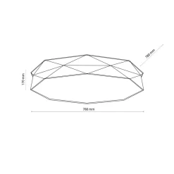 TK Lighting Kjøkkenbelysning Tak|Taklamper / Takplafonder<Kantoor taklampe 78 cm