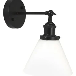 Pr home of Scandinavia Ab Baderomsbelysning Vegg<Kappa vegglampe 18 cm - Svart/Opal