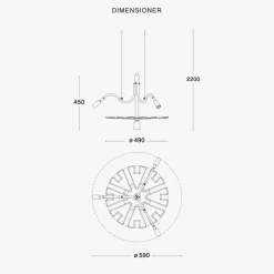 Örsjö Kjøkkenbelysning Tak|Takpendler<Karamell takpendel - Rå