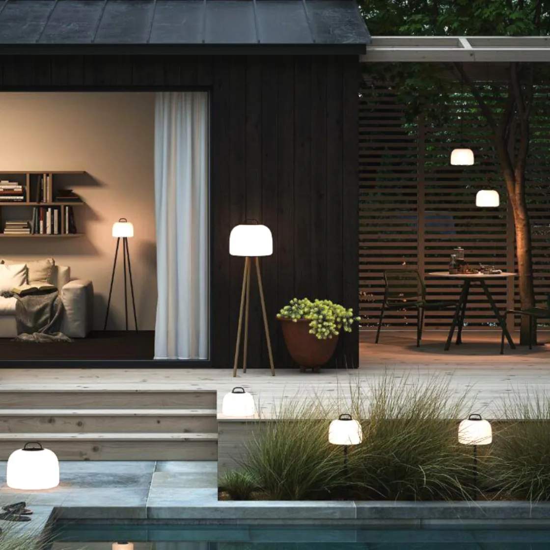 Nordlux Led-Baller Og Krukker|Oppladbare Bordlamper<Kettle pendel 22 utendørs oppladbar -