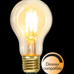 Star Trading Led-Pærer E27 Sokkel<Glob LED Filament 2100K 60mm - 4W - dimbar